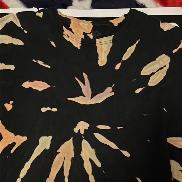 Fruit of the Loom Black and Tan Tie-Dye Short Sleeve Tee - Picture 5 of 7